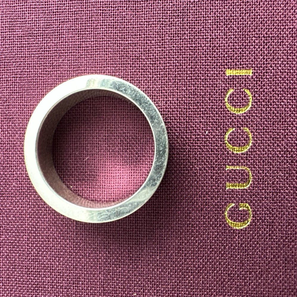 Gucci x Adidas Engraved Silver Ring NEW IN BOX - Picture 4 of 11